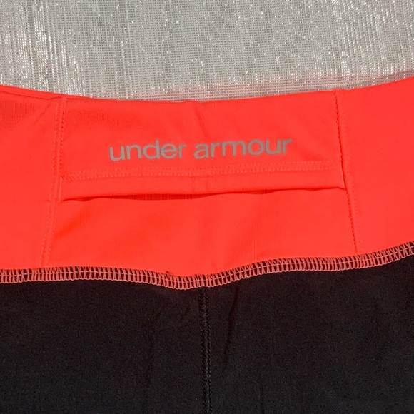 SOLD🩳 Black and Coral Under Armour Shorts - Picture 3 of 3
